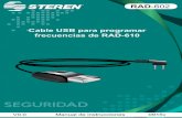 Cable USB para programar C frecuencias de RAD-610 … · Haz compatibles tus radios Steren con radios de otras marcas como Motorola o Kenwood, con ayuda de este cable y conﬁ gura
