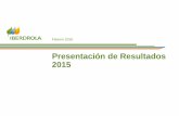 Presentación de Resultados 2015 - Iberdrola · 2016-06-21 · Entre las mejores empresas para trabajar en España y Latinoamérica (Elektro) y reconocimiento por medidas de conciliación