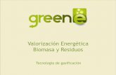 Valorización Energética Biomasa y Residuos · 2016-04-11 · GreenE diseña, construye, instala, pone en marcha y promociona plantas de valorización energética de biomasa y residuos