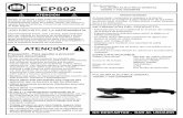 EP802 · herramienta eléctrica antes de usarla. Muchos accidentes son causados por herramientas eléctricas mal mantenidas. • Utilice la herramienta eléctrica, accesorios y partes