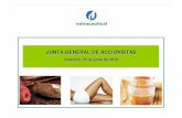 JUNTA GENERAL DE ACCIONISTAS - Reig Jofre · MBioNike es una de las principales empresas de venta de cosméticos hipoalergénicos en las farmacias en Italia. Además de la distribución