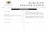 Gaceta Legislativa - H. Congreso del Estado de Veracruz · misma Ley de Juicio Político y Declaración de Proce-dencia para el Estado de Veracruz, se fija la fecha para llevar a