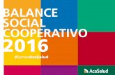 BALANCE SOCIAL COOPERATIVO 2016...Superintendencia de Servicios de Salud - Órgano de Control de Obras Sociales y Entidades de Medicina Prepaga 0800 222 SALUD (72583) - - RNEMP N°