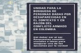 Desaparecidas en el contexto y en razón del con- flicto armado en Colombia. Del deber ... · 2019-01-29 · 08 Unidad para la Bsqueda de Personas dadas por Desaparecidas en el contexto