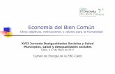 Economía del Bien Común del Bien Comun 27... · 2017-05-28 · 2) El objetivo de la EBC debe implantarse en el orden económico legal de forma consecuente; y 3) El éxito económico