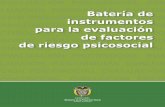 Batería de instrumentos para la evaluación de factores de ... · 11 BATER˝A DE INSTRUMENTOS PARA LA EVALUACIÓN DE FACTORES DE RIESGO PSICOSOCIAL / MANUAL GENERAL Presentación