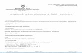 DECLARACIÓN DE CONFORMIDAD DE REVÁLIDA – PM CLASE I- II · 2019-04-06 · Ministerio de Salud Secretaría de Regulación y Gestión Sanitaria A.N.M.A.T. 2018 - AÑO DEL CENTENARIO