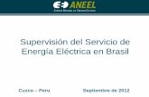 Supervisión del Servicio de Energía Eléctrica en Brasil...Calidad de servicio del concesionario 5.283 6,97% Reconexión normal 3.173 4,19% facturación incorrecta 2.886 3,81% Suspensión