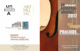 lamúsicaen interna- cional 2017 PRéLUDE...abarca desde transcripciones de obras barrocas y clásicas, obras de compositores actuales, así como obras de carácter tanguístico y