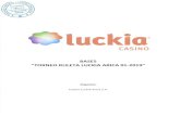 ...2019/01/18  · "Torneo Ruleta Luckia Arica 01-2019" Categoría de juego, juego y modalidad de juego sobre el cual se desarrolla el Torneo. Corresponde la categoría de Juegos de