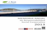 DBUS | - MEMORIA ANUAL · 2018-04-06 · Memoria anual de Responsabilidad Social Corporativa - 2013 La Memoria anual de la CTSS asume el formato de Memoria de Responsabilidad Social