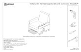 Instalación del reposapiés del sofá reclinable …...Apriete los tornillos de casquete de cabeza semiesférica de ¼ -20 x ½ pulgada luego de regular la posición. Repita igual
