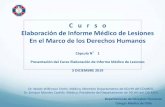 C u r s o Elaboración de Informe Médico de Lesiones En el ...€¦ · Departamento de Derechos Humanos Colegio Médico de Chile C u r s o Elaboración de Informe Médico de Lesiones