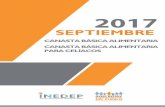 SEPTIEMBRE · 2017-10-11 · Básica Total (en adelante CBT) durante el mes de septiembre de 2017. Se realiza el cálculo de las mismas canastas con productos para celíacos. Desde
