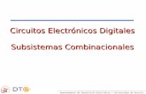 Circuitos Electrónicos Digitales Subsistemas Combinacionales · Departamento de Tecnología Electrónica – Universidad de Sevilla Subsistemas de propósito específico Convertidores