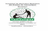 codhet.org.mxcodhet.org.mx/WP/wp-content/uploads/2017/12/Boletín3...Comisión de Derechos Humanos del Estado de Tamaulipas Boletín Recomendaciones Septiembre – Diciembre 2017 Presentación