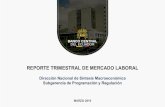 REPORTE TRIMESTRAL DE MERCADO LABORAL · La oferta laboral o PEA alcanzó 66.5% en marzo de 2019, esto representa una disminución de 1.6 puntos porcentuales respecto del mismo mes