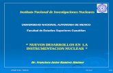 Defensa de Tésis de Doctorado...Aplicaciones de la radiación en Medicina Seguridad Nuclear Energía Nuclear UNAM 2010, Mexico 24 marzo 4/39 Monitor de radiación DETECTORES DE RADIACION