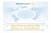 Declaración de Ética Global - Walmart Chile · Para hacer una pregunta o denunciar una violación, contacta a Ética Global de Walmart en www .walmartethics .com o llámanos al