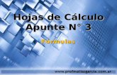 Hojas de Cálculo Apunte N° 3profmatiasgarcia.com.ar/uploads/tutoriales/planilla... · 2019-12-16 · o OPERADORES ARITMÉTICOS se emplean para producir resultados numéricos. Ejemplo: