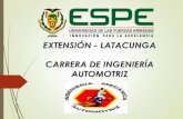 EXTENSIÓN - LATACUNGA CARRERA DE INGENIERÍA A · PDF file •Electrónica aplicada al automóvil sensores, actuadores y módulos de control electrónico a los sistemas automotrices