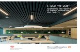 HeartFelt® Sistema de techo y pared modular de fieltro · Los paneles de fieltro lineales para el techo HeartFelt® tienen sección rectangular y se pueden fijar fácilmente a los
