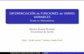 DIFERENCIACION de FUNCIONES de VARIAS VARIABLESrenato/clases/dfvv/transpare... · Introducci on a las funciones de varias variables I. L mites y continuidad en Rn. Tema 2. Introducci