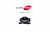 lite-tek.com.mxlite-tek.com.mx/docs/manuales/7 BEAM 230.docx · Web viewLa garantía se perderá si el equipo no es operado según el manual, como indicios de corto circuito, golpes