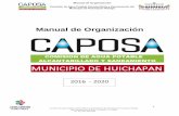 Manual de Organización - caposa.gob.mxcaposa.gob.mx/docs/MANUAL DE ORGANIZACION BUENO 2017.pdfComisión de Agua Potable Alcantarillado y Saneamiento del Municipio de Huichapan Hidalgo