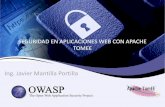 SEGURIDAD EN APLICACIONES WEB CON APACHE TOMEE · 2019-08-30 · Apache TomEE •Apache Tomcat™ es una aplicación de software de código abierto de las tecnologías Java Servlet