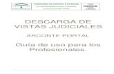 DESCARGA DE VISTAS JUDICIALES · Acceso mediante Localizador: Este proceso requiere solicitarlo al juzgado correspondiente para cada procedimiento que se quiera extraer copia . 2.