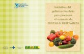 Iniciativas del gobierno brasileño para promover el consumo de frutas … · 2018-04-02 · Productos Industrializados con frutas y verduras Transición agroecológica y agrobiodiversidad
