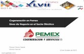 Cogeneración en Pemex Línea de Negocio en el Sector Eléctrico · •Para mantener una presencia competitiva de Pemex en los mercados relevantes, es necesario modernizar sus sistemas