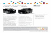 Unidad de impresión Zebra ZE500™ SeriesRFID (solo ZE500-4): • Admite identiﬁ cadores compatibles con UHF EPC Gen 2 V1.2/ ISO 18000-6C • Imprime y codiﬁ ca identiﬁ cadores