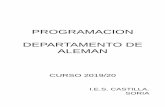 PROGRAMACION DEPARTAMENTO DE ALEMANiescastilla.centros.educa.jcyl.es/sitio/upload/Programac... · 2019-11-09 · 3. Funciones comunicativas: Iniciación de relaciones personales.