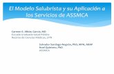 El Modelo Salubrista y su Aplicación a los Servicios de ASSMCA Modelo Salubrista y su...∗Asequibilidad ∗Servicios cubiertos por seguros médicos o por sistema de salud pública