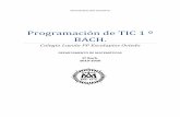 Programación de TIC 1 º BACH.€¦ · El presente documento se refiere a la programación docente del primer curso de Bachillerato de la materia de TIC (Tecnologías de la Información