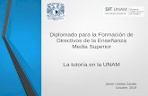 La tutoría en la UNAM · 2019-10-24 · Tutoría vs. Acompañamiento El acompañamiento es un proceso en el que el acompañado - el sujeto—tiene como proyecto la realización de