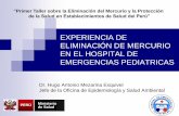 EXPERIENCIA DE ELIMINACIÓN DE MERCURIO EN EL HOSPITAL DE EMERGENCIAS … · 2013-12-05 · EXPERIENCIA DE ELIMINACIÓN DE MERCURIO EN EL HOSPITAL DE EMERGENCIAS PEDIATRICAS Dr. Hugo