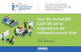 Uso de AutoCAD Civil 3D en la asignatura de ... · Uso de AutoCAD Civil 3D en la asignatura de Infraestructura Vial AutoCAD Civil 3D como herramienta innovadora en las clases de Infraestructura