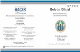 Nº 2711 Boletín Oficialciudaddecorrientes.gov.ar/sites/default/files/boletin_oficial_2711_21... · BOLETÍN OFICIAL MUNICIPAL N° 2711 Corrientes, 21 de Diciembre de 2016 RESOLUCIONES