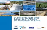 La gestión del agua desde el punto de vista del ... Eduardo Zegarra La gestión del agua desde el punto de vista del Nexo entre el agua, la energía y la alimentación en el Perú