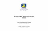 Memoria Investigativa · TEMA Pág. 1.4.11 Semillero de Investigación TECNNOVADORA 60 1.4.12 Semillero de Investigación DÉDALO 62 2. GENERACIÓN DE CONOCIMIENTO 65 2.1 PROYECTOS