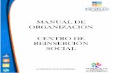 MANUAL DE ORGANIZACIÓN CENTRO DE REINSERCIÓN SOCIAL · las disposiciones que indique el Consejo Técnico Interdisciplinario. • Promoción, fomentar y comercializar los trabajos