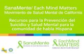 Movimiento de Salud Mental de California Latina W… · Recursos para la Prevención del Suicidio y Salud Mental para la comunidad de habla Hispana ¡Bienvenido! 2 Si tiene alguna