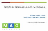 GESTIÓN DE RESIDUOS SÓLIDOS EN COLOMBIA Class/Master Class Re… · Colombia está siguiendo la trayectoria en el manejo de residuos que otros países desarrollados, como Holanda,