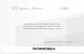 Criterios para la elaboración del ... - coespo.sonora.gob.mxcoespo.sonora.gob.mx/documentos/Normatividad/PED/Criterios_info… · Gobierno del Estado de Sonora continúa fortaleciendo