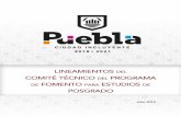 POSGRADO - Puebla€¦ · 8. La/os beneficiarias/os procederán a inscribirse, cursar sus estudios, mantener el promedio de calificaciones mínimo de 8.0 y aprobar todas las materias.