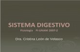 Dra. Cristina León de Velasco - Sistema Digestivo€¦ · El vaciamiento gástrico es diferente para líquidos y sólidos. El vaciamiento para líquidos sigue una curva exponencial