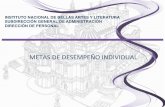 METAS&DE&DESEMPEÑO&INDIVIDUAL& - INBA€¦ · Metas: Resultados cuantificables, esperados de una persona, para evaluar su desempeño y su contribución al logro de los objetivos